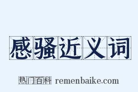 感骚近义词是什么意思的图片